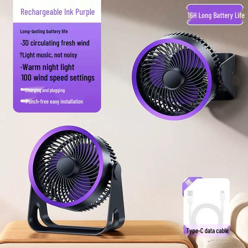 2026 Silent USB Desktop Fan for Office, Dorm & Bed Default