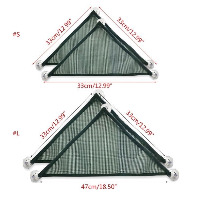 2Pieces Reptiles Hammock Bearded Dragon Hammock Suction Cup Hanging Lounger for Lizard Geckos Climbing