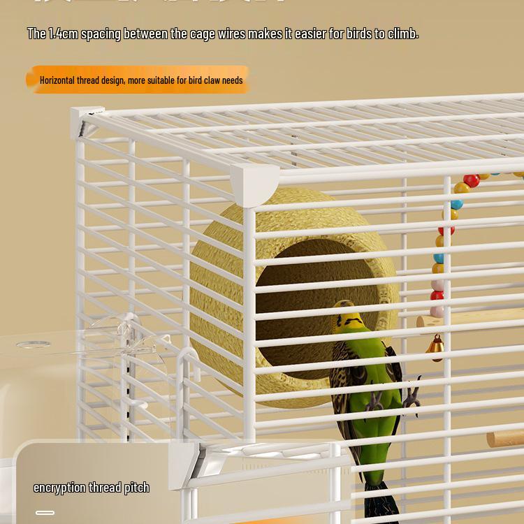 Luxury Large Bird Cage for Cockatiels, Budgerigars, Parrots with Breeding Box