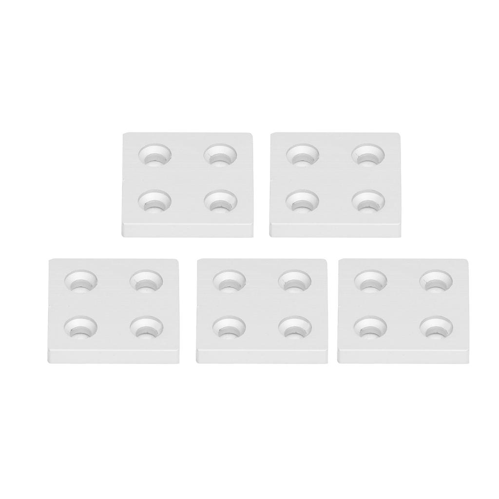 5Pcs Aluminum Profile End Cap Alloy Metal Cover Plate Linear Moving Parts 4040 Double GroovesSilver