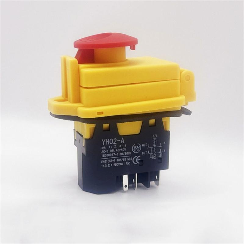 Waterproof Momentary Button with Cover Electromagnetic Switches 4/5 Pin Push Button Simple Installation for Indstrial