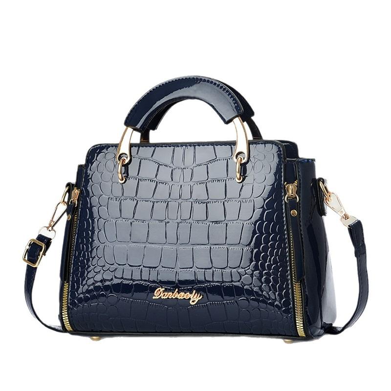 New Stylish Croc Texture Small Square Ladies Bag, Versatile Hand Held Multiway Shoulder Crossbody Bag For Daily Outfits