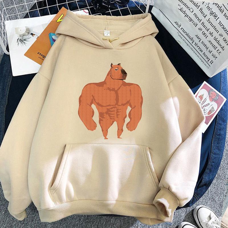 

2022 Cuscle Capybara hoodies Unisex grunge y2k aesthetic Unisexga male hoddies clothing grunge Memes Streetwear Sweatshirt Long Sleeve