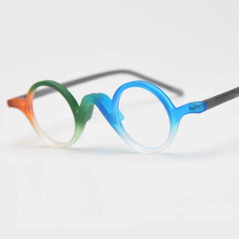 Gradient Rainbow Small Round Reading Glasses Ultralight Prescription Eyeglasses Anti Blue Light Women's Presbyopia Glasses 2025