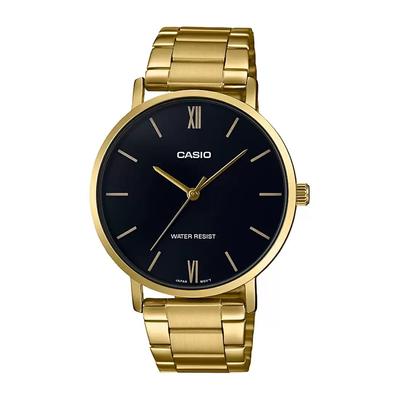 Analoge Herrenuhren, Gold, Goldene analoge Herrenuhr, Casio
