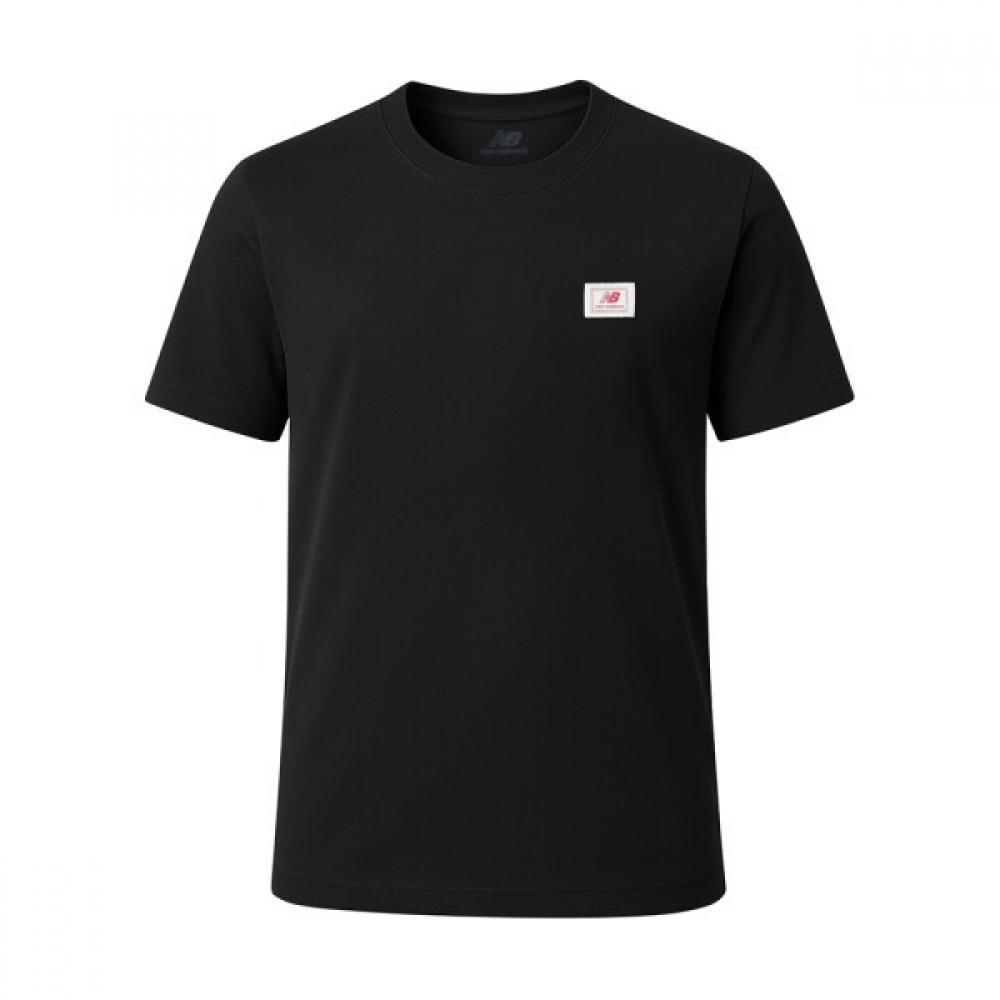 

New Balance Nb Men S ShorT Sleeve T ShirT Black mT53928 Bk MT53928BK/S (measured 95)