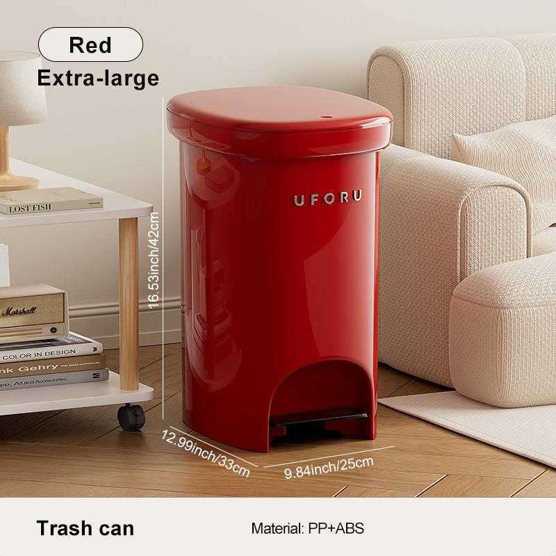 Uforu Dual-Pedal Trash Can – Large Capacity with Sealed Lid for Foot Press & Hand-Touch Open