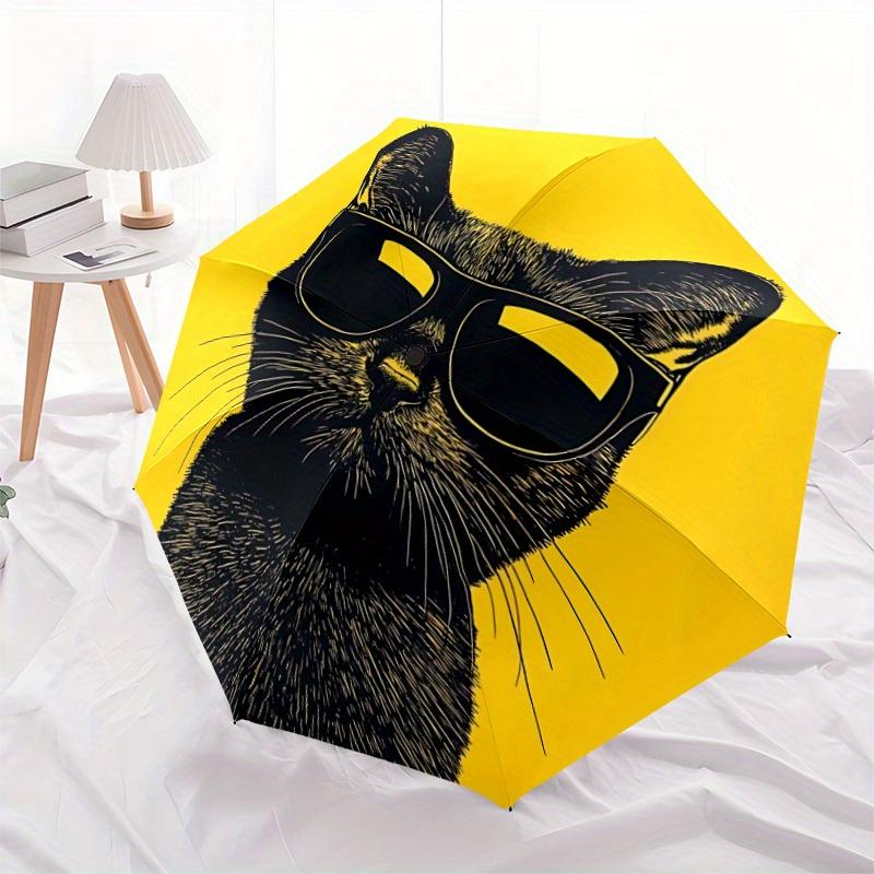 1pc Sunglasses Cat Automatic Opening/closing Umbrella with Auto Open/Close, Windproof, Foldable Sunshade yy250811167
