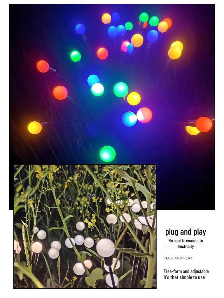 Solar Firefly Garden String Lights - Outdoor Lawn & Landscape Decoration Lighting