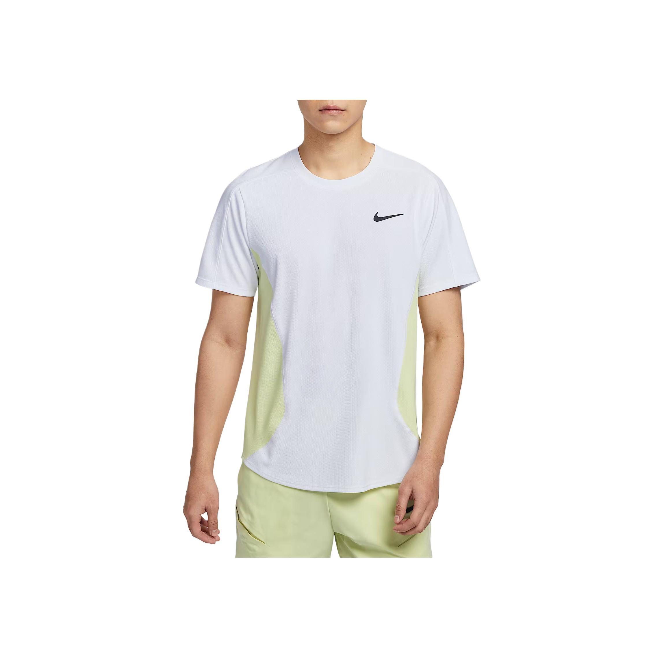 

Nike Court Slam Dri-Fit Удобная Модная Универсальная Повседневная Однотонная Футболка с Коротким Рукавом с Логотипом Бренда Мужские Топы FZ6858-100 XL