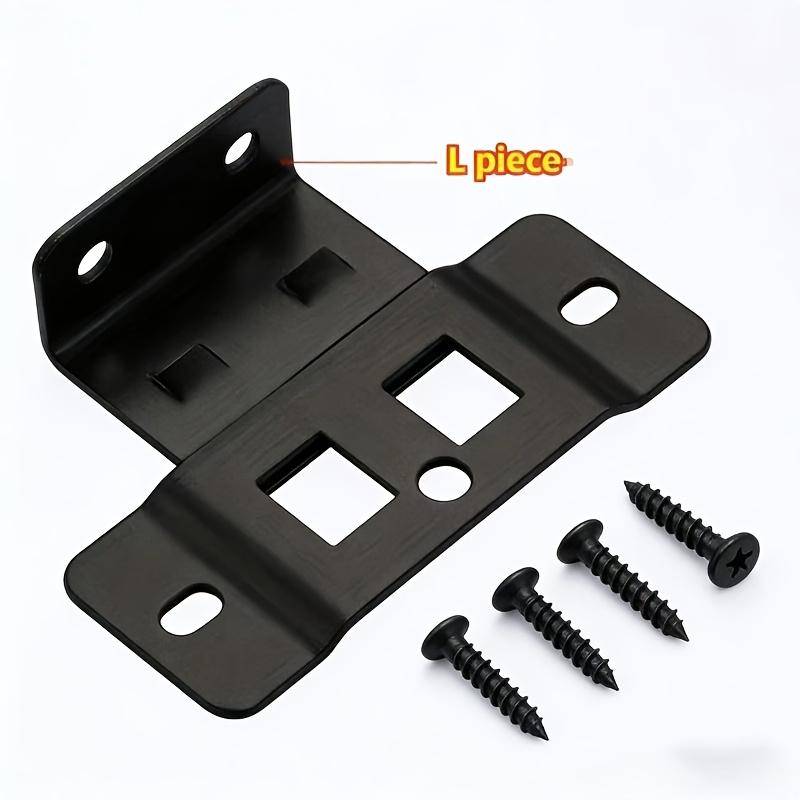20Pcs+50Pcs Mounting Screws, 2-In-1 Metal Fixing Clips, L-Shaped 90-Degree Connectors For Furniture Shelves, Thickened Brackets For Home Decoration