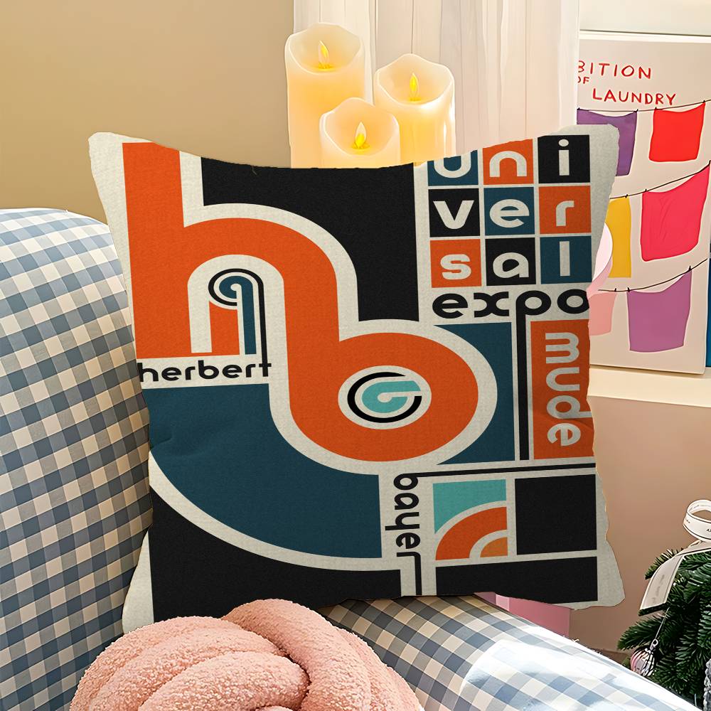 

Century Modern Bauhaus Pillow Gift Home Office Decoration Pillow Bedroom Sofa Car Cushion CoverPillow Case 12x12Inch