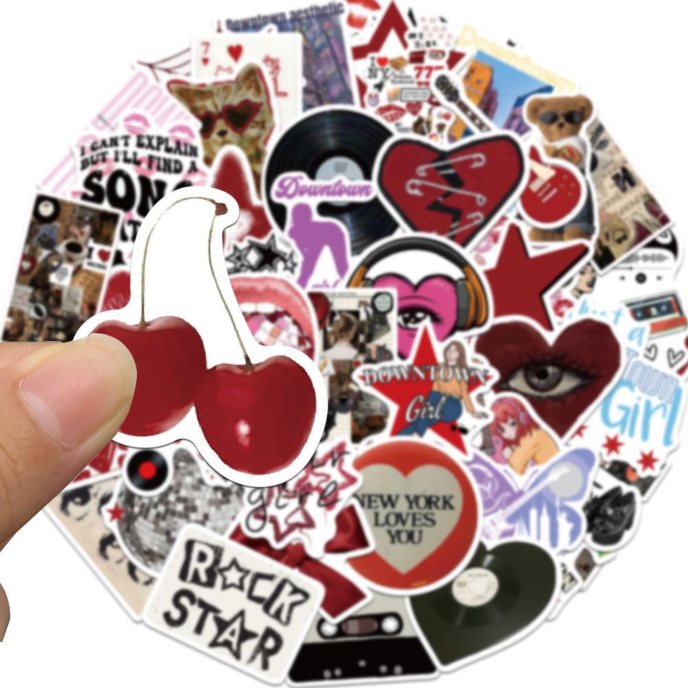 10/30/50/100pcs INS Style Artsy Cartoon Stickers for Laptop Stationery Luggage Waterproof Downtown Y2K Aesthetics Sticker Toys