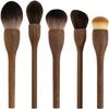 Super Soft Vintage Wood Handle Makeup Brush High Quality Walnut Loose Powder Blush Foundation Contour Brush