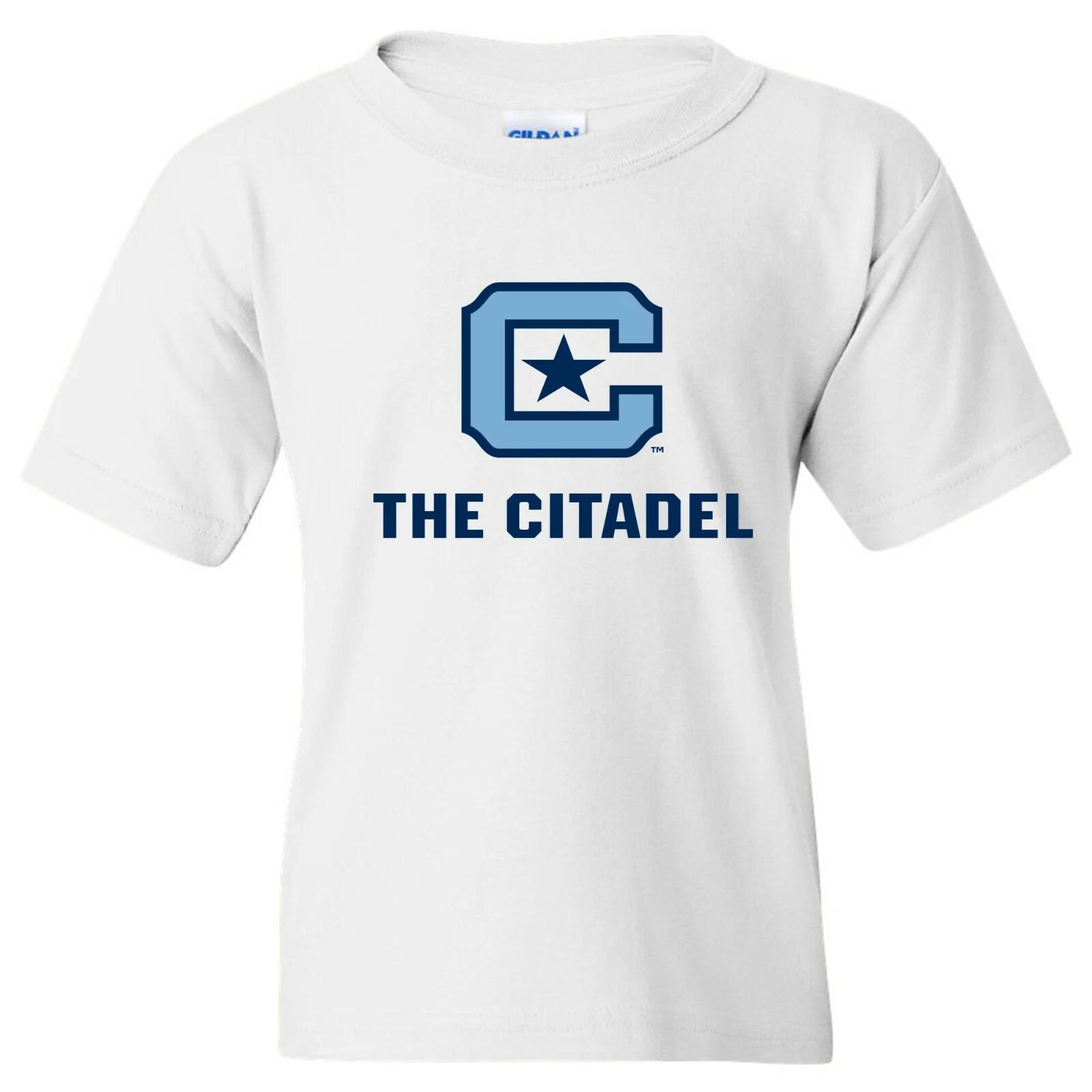 The Citadel Bulldogs Primary Logo Youth T Shirt - White 4XL