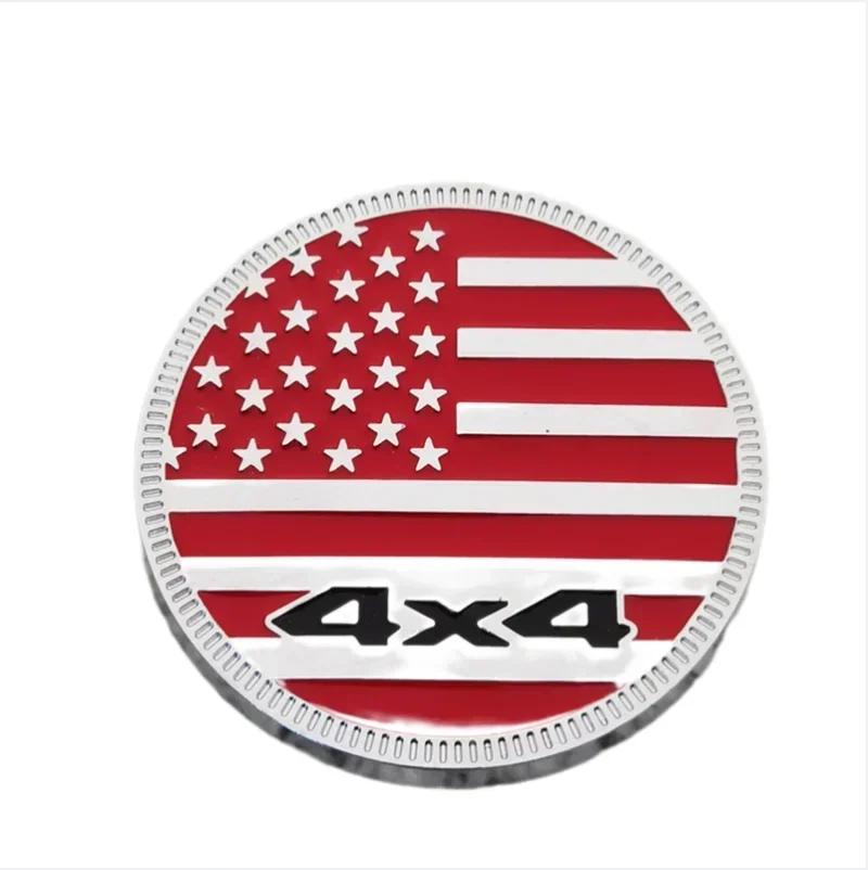3D Metal Side Fender Rear Trunk Badge Emblem Sticker 4X4 US Flag For Jeep Wrangler Grand Cherokee Dodge Car Accessories ALY1