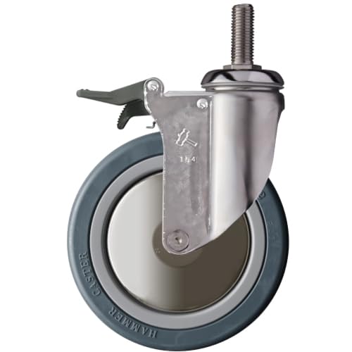 

Hammer Caster SUS Threaded Caster with SP, Rubber B Wheel, 150mm, 915SMA-RB150