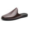 Fashion Men Slippers Fashion Leather Loafers Moccasins Outdoor Non-slip Casual Walking Shoes Men Mules Slides Comfortable Beach Flats