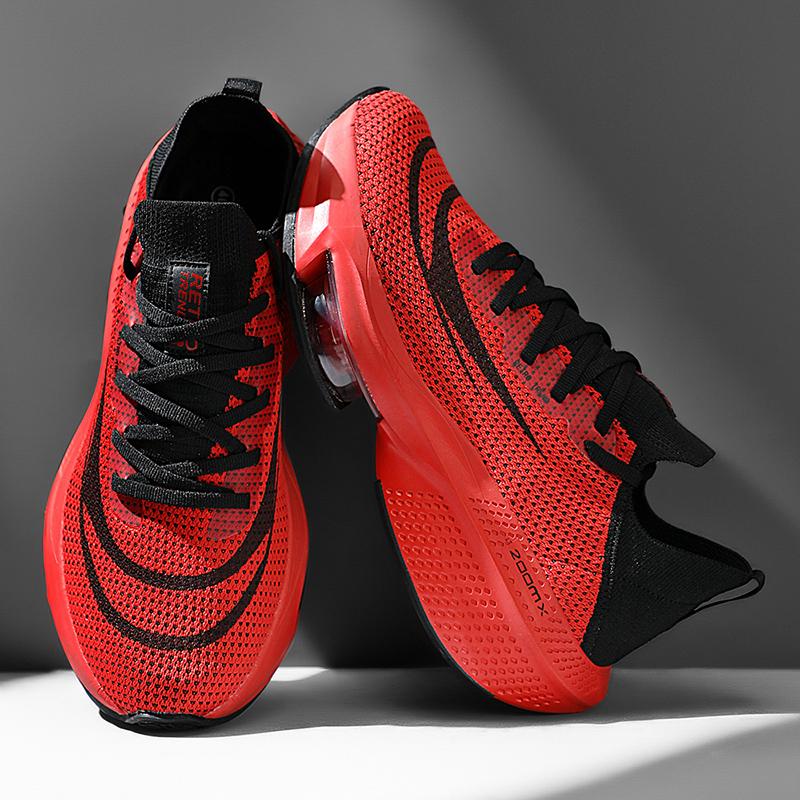 Marathon Air Cushion Men Sports Running Shoes Breathable Lightweight Women's Comfortable Athletic Nonskid Carbon Plate Sneakers