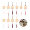 TVETE Wooden Ema, Cherry Blossom, Good Luck Ema [Set of 10] Natural Wood, Plain, Perforated, String, Tassel Included, Wooden Slice, DIY Graffiti,