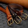 Men'S Genuine Leather First Layer Cowhide Belt Men'S Retro Belt Casual Belt Jeans British Belt