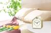 Seiko Clock Alarm Clock Table Clock Analog Light Brown Wood Grain 110 x 86 x 63mm PYXIS NR453A