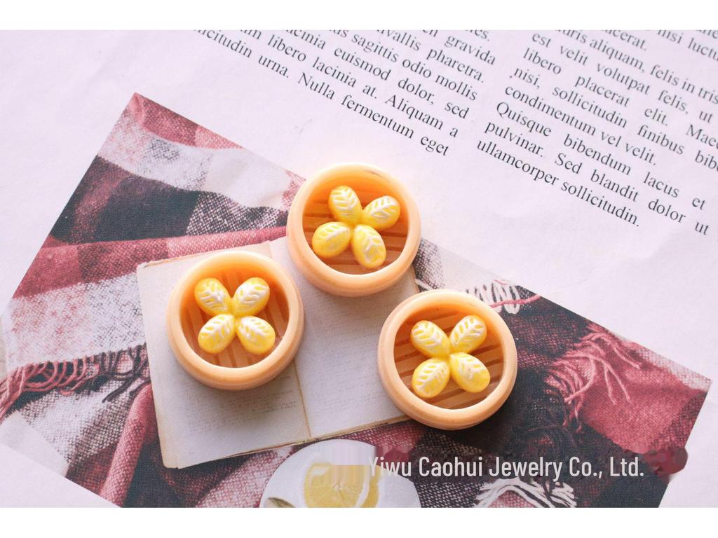 Miniatur Harz Gedämpfte Knödel Ornament Schlüsselanhänger