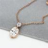 Rose Gold Plated Purple Gold Egg Surface Zircon Necklace Shining Color Gold Necklace Simple