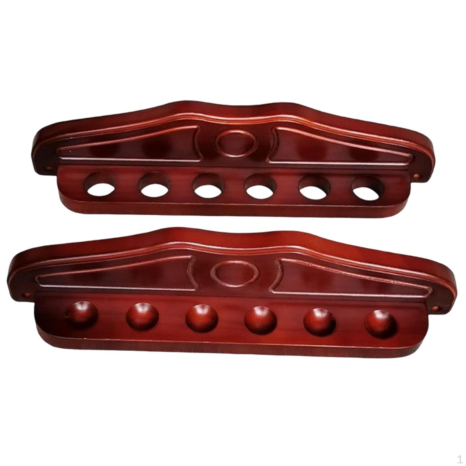 

Snooker Cue Rack Rod Organizer 1 Set Table Sticks Wall Stand Clips Wooden Holder for Pool