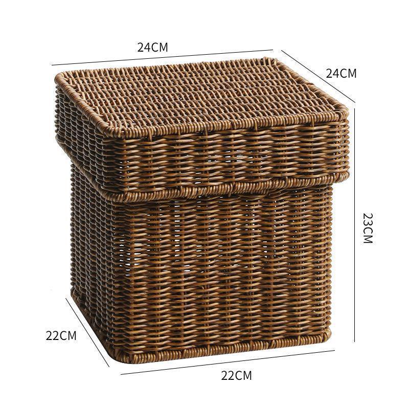 Aufbewahrungsbox im Weidenstil: Vielseitiger Korb zur Organisation von Büchern, Zeitschriften, Snacks, Spielzeug und mehr im Wohnzimmer oder Arbeitszimmer.