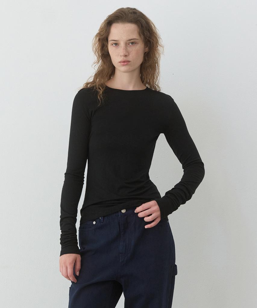 POSZER Soft Tencel Layered Long Sleeve (Black)