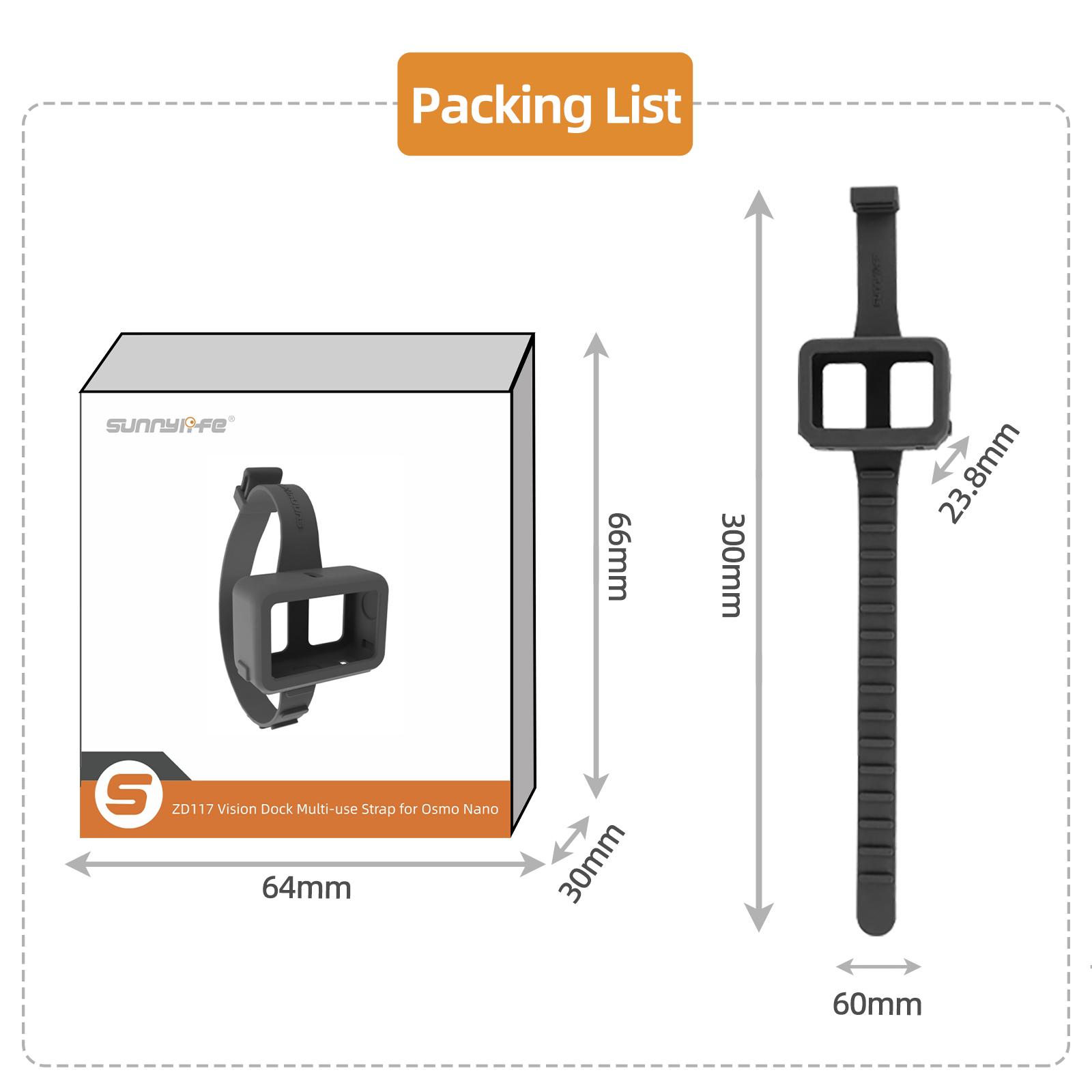 

Multi-Functional Expansion Strap for DJI Osmo Nano Vlog Silicone Protective Case Action Camera Protective Cover Accessory