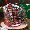 Cartolina di Natale a Tre Pieghe con Babbo Natale 3D, Cartolina di Benedizione Scritta a Mano per la Vigilia di Natale