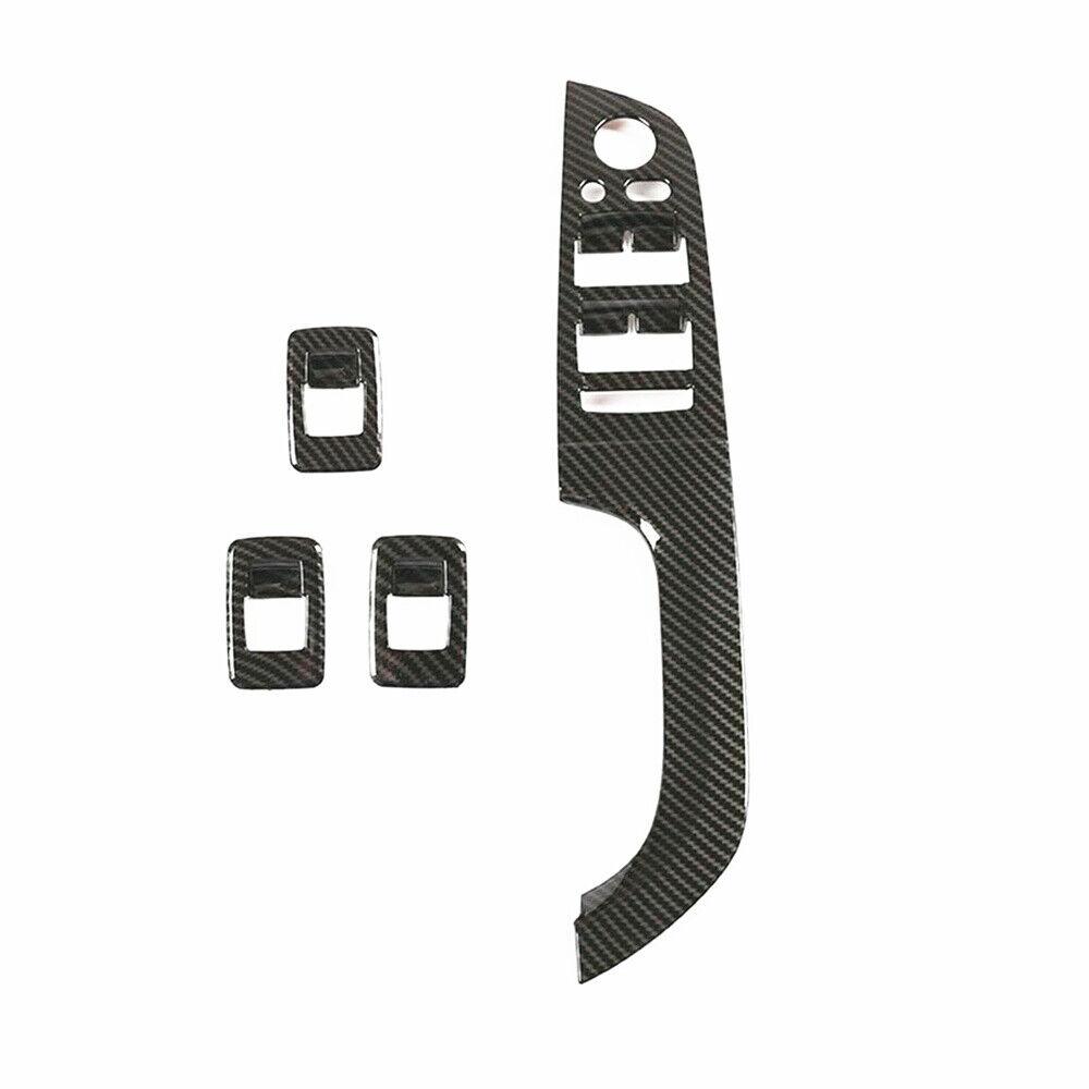Carbon Fiber Style Door Window Switch Panel Trim for BMW 3 Serie Sedan 4Door E90