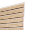 Painel decorativo ripas madeira Colva - 60 x 60 x 2,1 cm - Efeito Carvalho Claro fundo Bege
