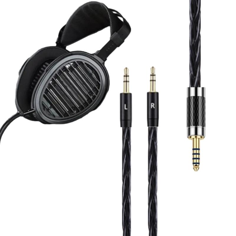 Silver Plated 3.5mm To 3.5mm Male Headphones Cable for D7100 Headphones Lightweight and Durable Earphone Cord 59.1inch