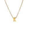 Elegant 18K Gold Titanium Letter Pendant Necklace - Durable and Versatile Clavicle Chain