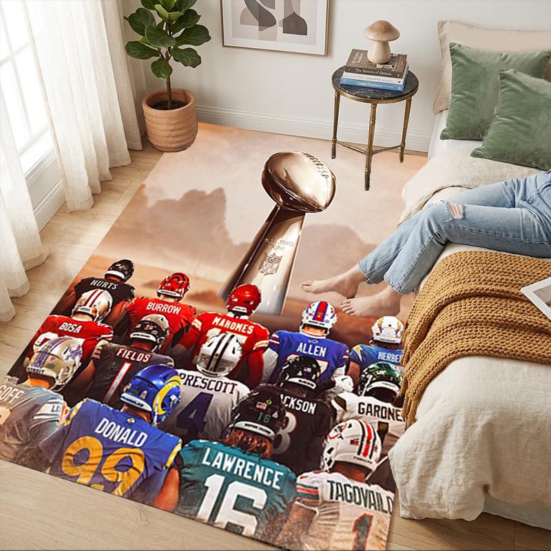 Super Bowl Living Room Nonslip Area Rug Soft Carpet For Bedroom Game Playroom Sofa Office Home Decor Doormat Christmas Gift C10242