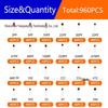 960PCS Chip Ceramic Capacitor Box, 24 Values (2pF-100nF), 40 Pieces Each