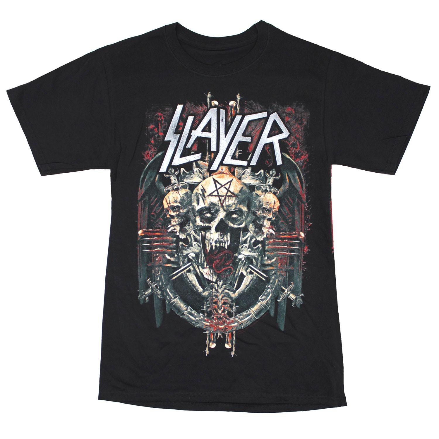 Men s Slayer Demonic Admat 2018 Tour Tee T-shirt Small Black M