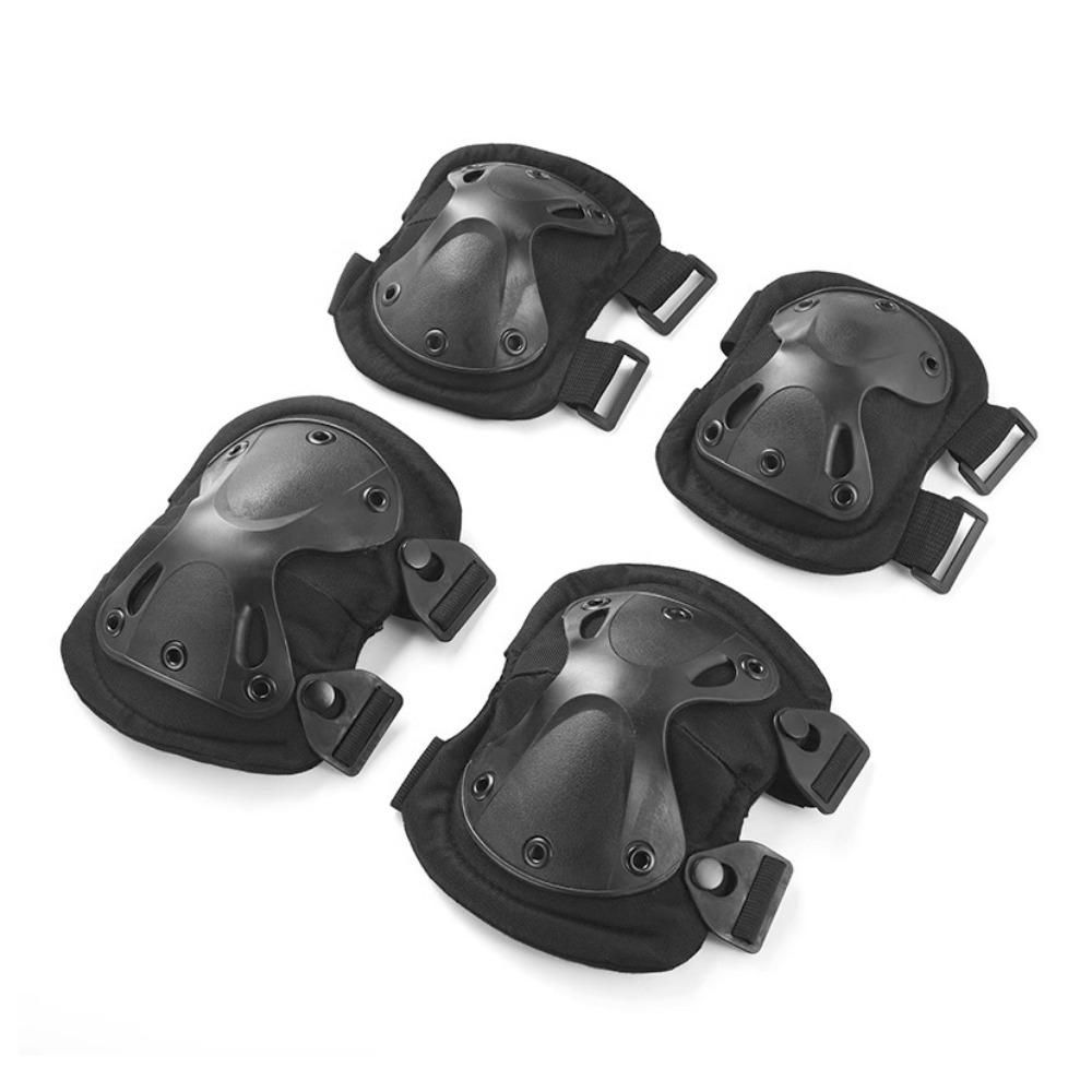 4Pcs/Set Impact Resistance Knee Pads Elbow Pads Professional Sports Protective Gear  Outdoor Cycling