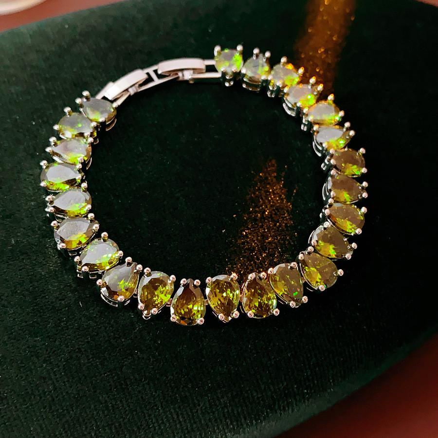 Heart Shaped Double Layer Zircon Crystal Bracelet For Women With Elegant Design And Gift Use