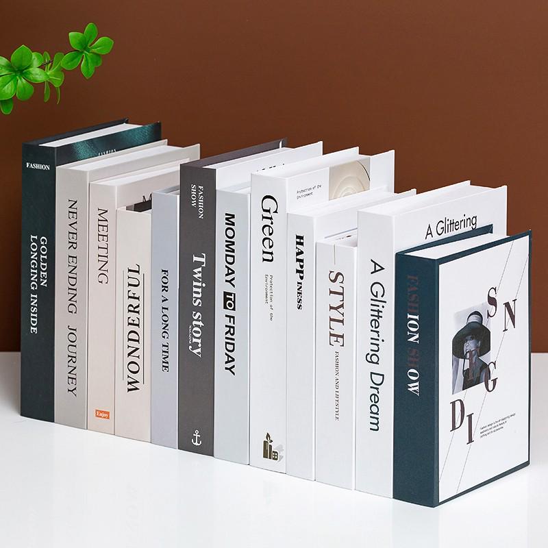 Nordic Minimalist Decorative Bookshelf Props for Modern Living Room and Wine Cabinet Display