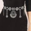 Metal Ethnic Style Belt Adjustable Body Chain Versatile Tassel Belly Chain  Women