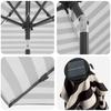 Garden Umbrella with LED Lights and Base 300 x 300 cm