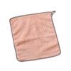 Kitchen Cleaning Dish Cloth with Hanging Loop Coral Fleece Absorbent Soft Hand Towel for Household Kitchen Bathroom