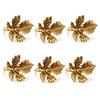 6Pcs Napkin Rings Durable Decorative Sturdy Maple Elegant Leaf Shape Colorfast Exquisite Home Restaurant