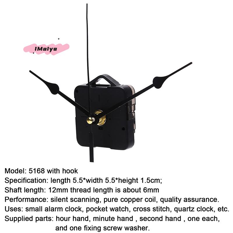 M-Quartz Clock Movement Mechanism Hands Wall Repair Tool Parts Silent Kit Set DIY White Pointer 1 Set Silent Wall Clock