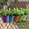 Plant Holder Flower Bright Color Space-saving Sturdy Fence Thickened Body for Courtyards
