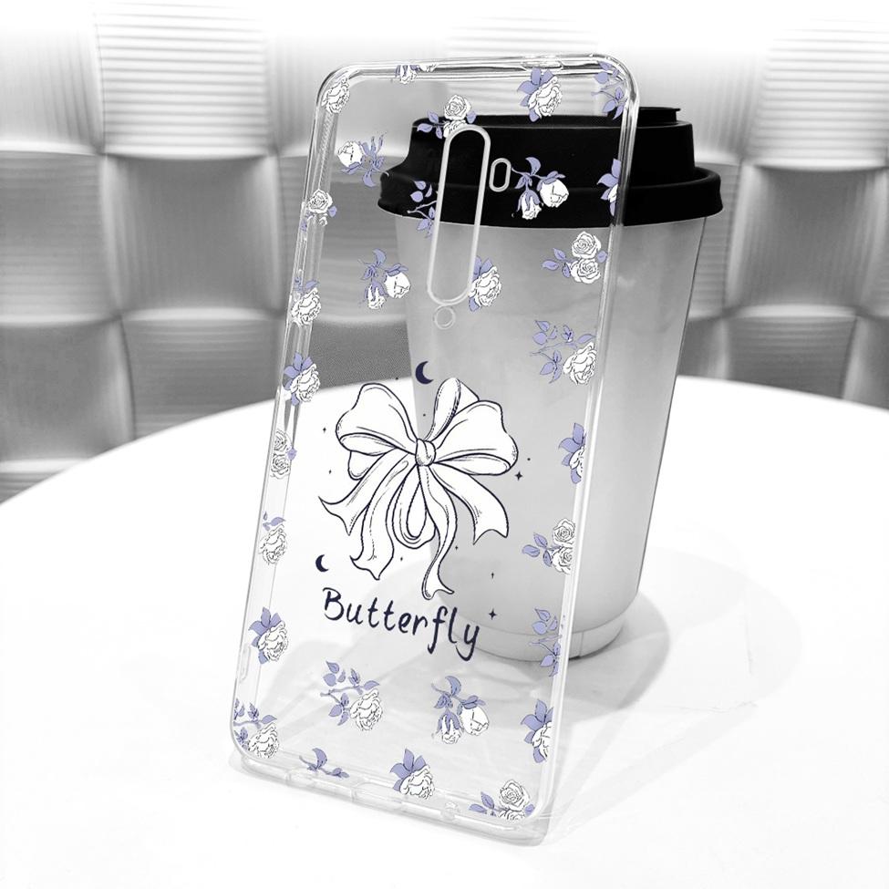 Clear Casing For Oppo Reno2 CPH2577 Phone Case For Oppo Reno 2 Cover Fashion Butterfly Funny Cute Painted
